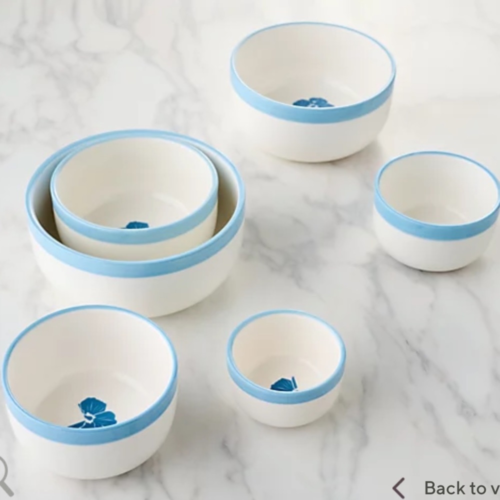 Carla Hall Sweet Heritage Nesting Ceramic Measuring Bowls